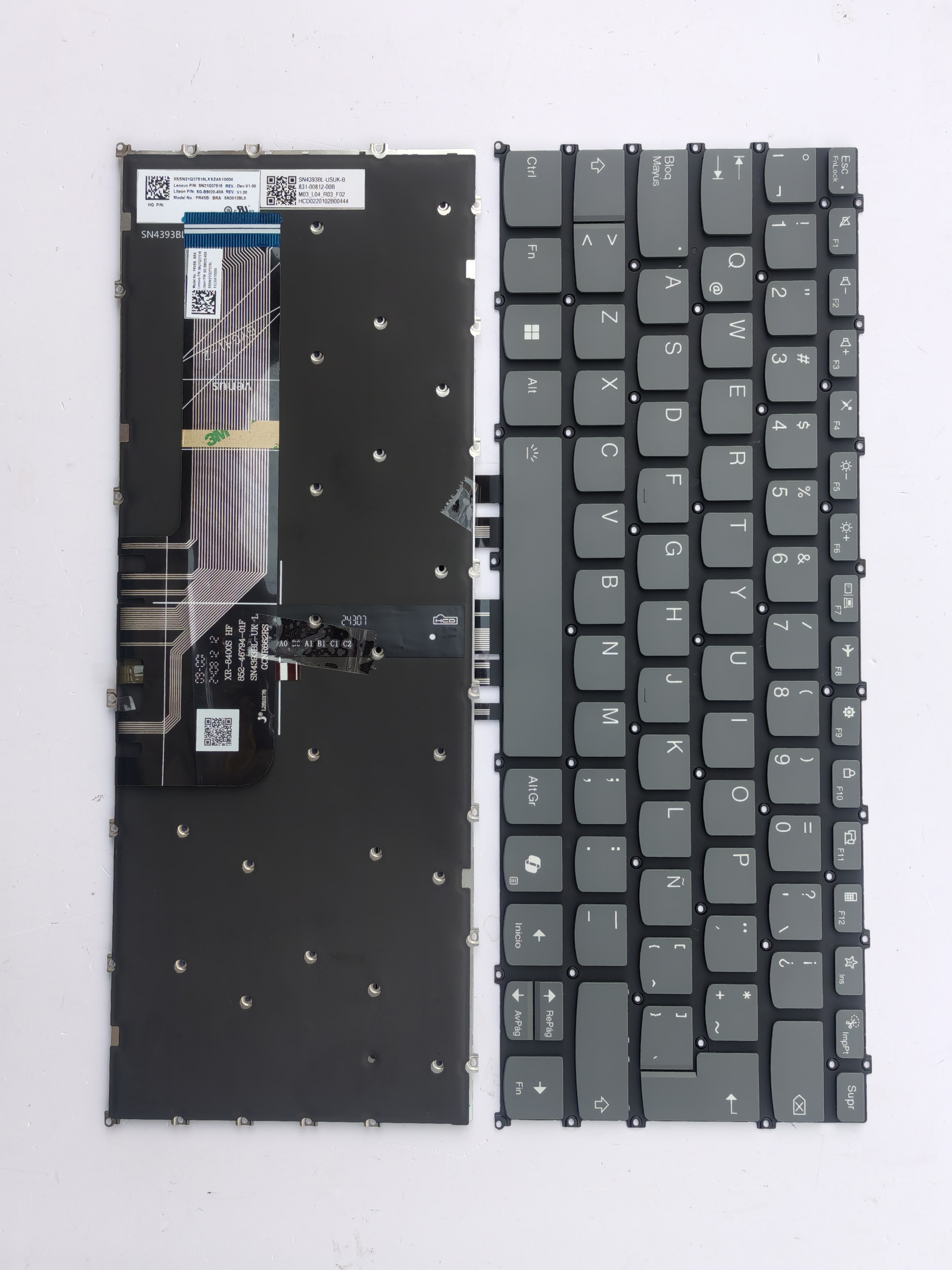 Picture of New Replacement Laptop Keyboard For LENOVO AIR 14 2020 AI key/YogaSlim714/YOGA14S Grey Backlit LA Layout